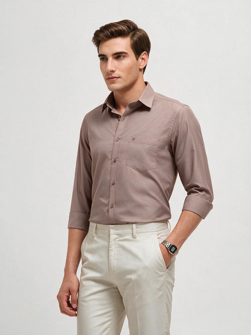 Ash Taupe Solid Formal Shirt
