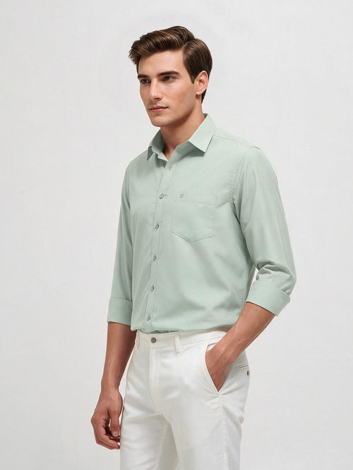 Pastel Mint Solid Formal Shirt