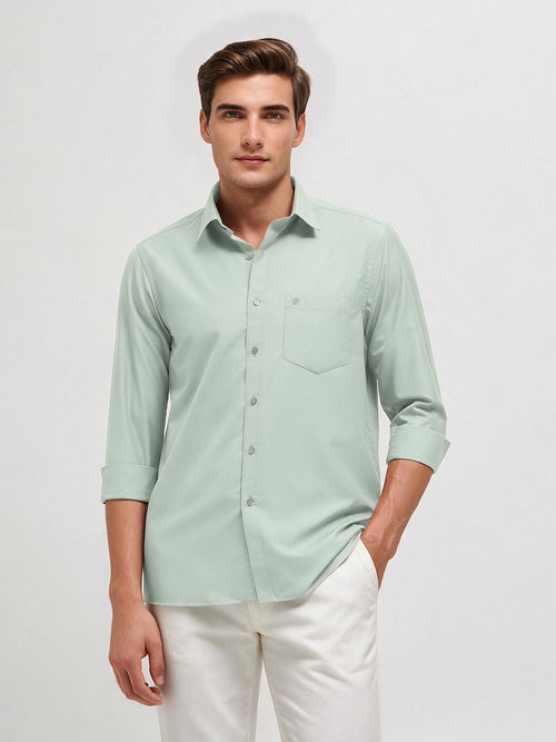 Pastel Mint Solid Formal Shirt