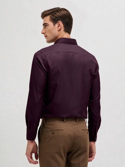 Royal Berry Solid Formal Shirt