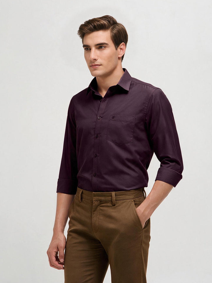 Royal Berry Solid Formal Shirt
