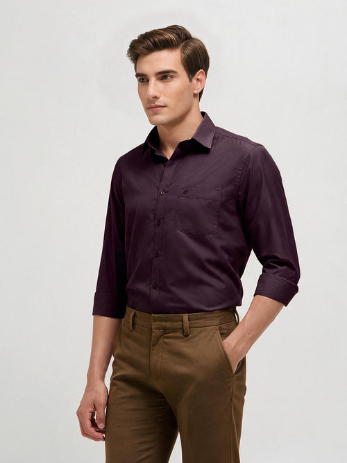Royal Berry Solid Formal Shirt