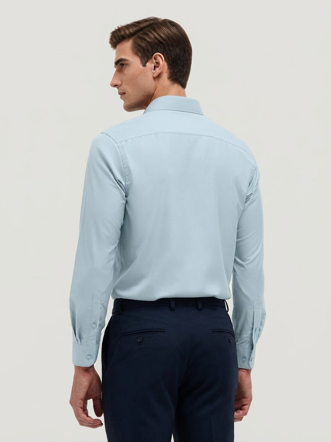Light Blue Solid Formal Shirt