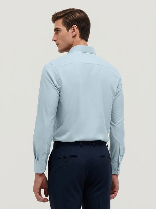 Light Blue Solid Formal Shirt