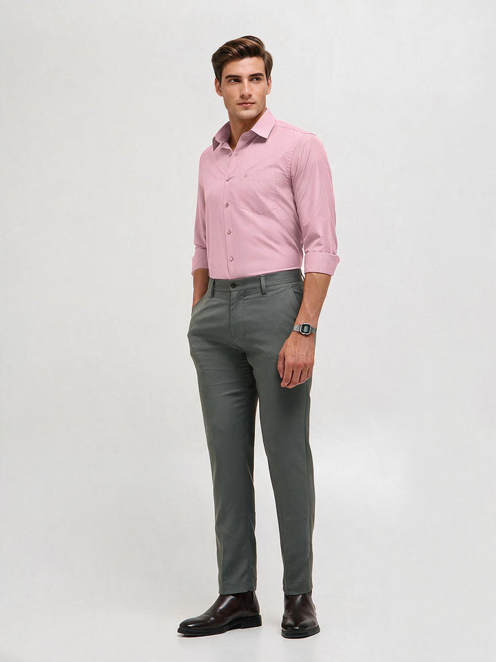 Pastel Pink Solid Formal Shirt