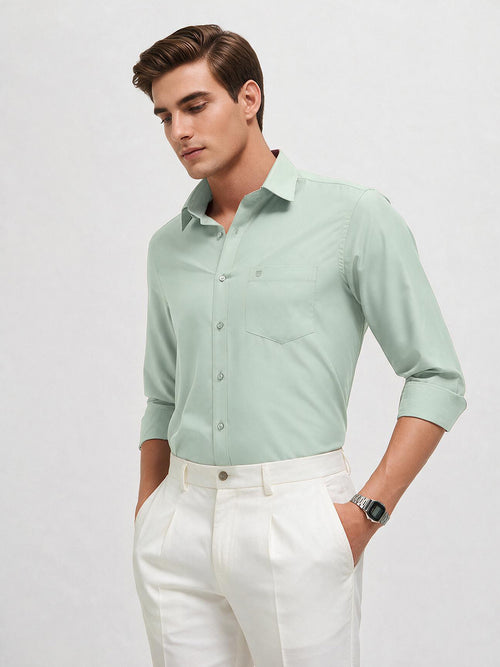 Pastel Mint Solid Formal Shirt