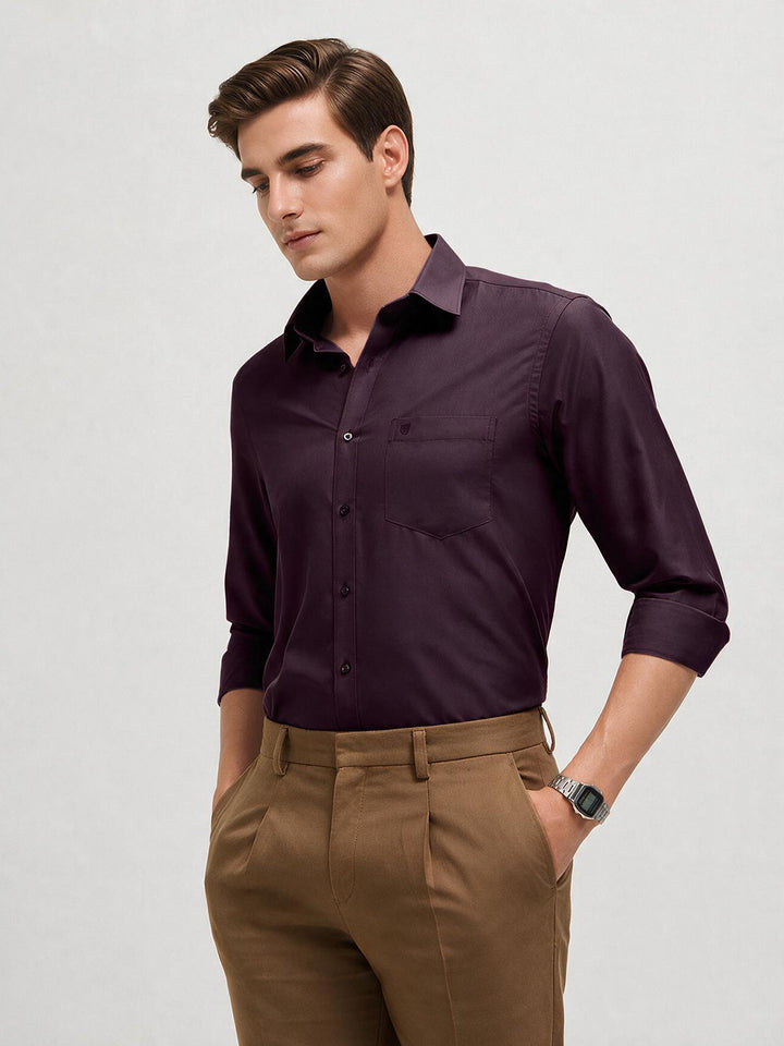 Royal Berry Solid Formal Shirt