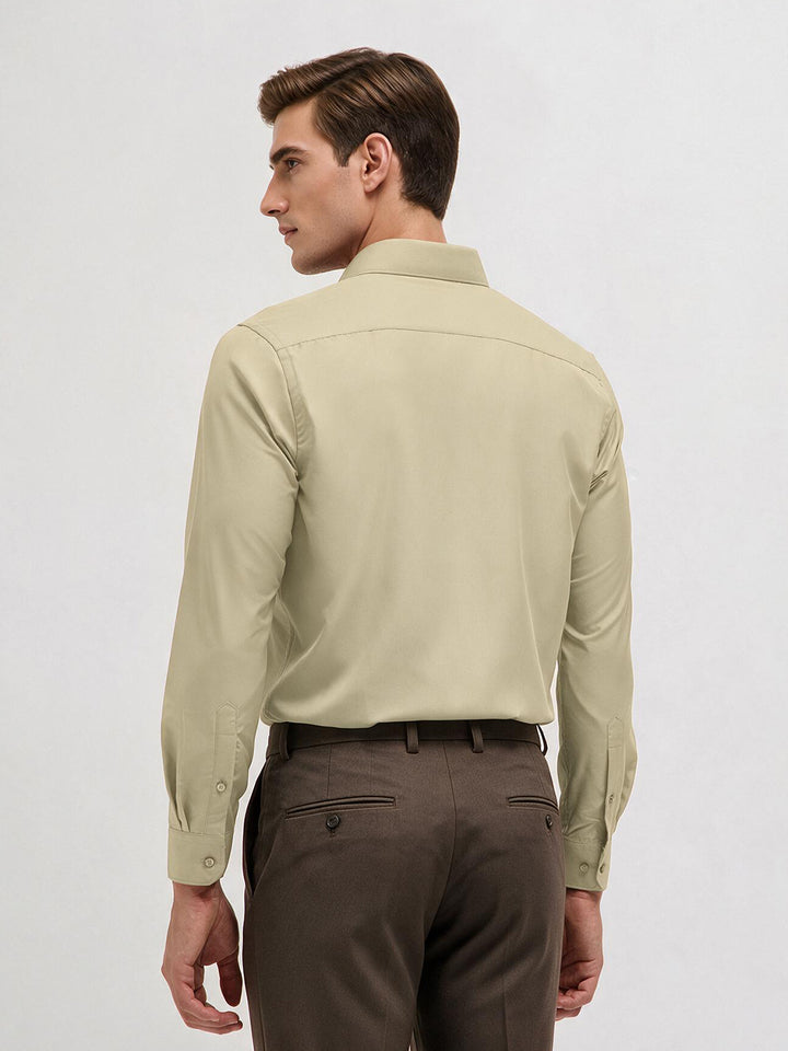 Dusty Olive Solid Formal Shirt