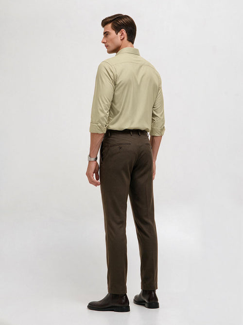 Dusty Olive Solid Formal Shirt