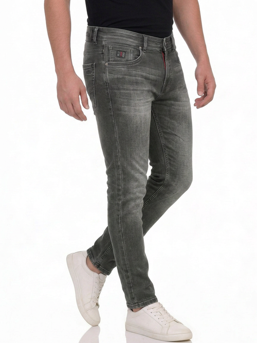 Olive Grey Denim Trousers