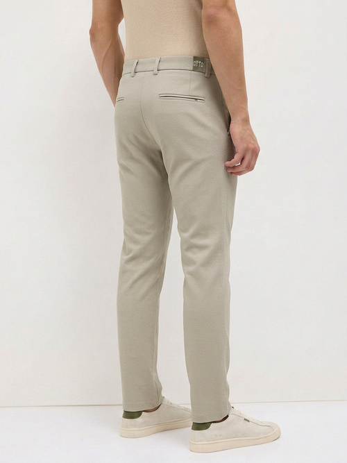 Pista Peach Solid Casual Trousers