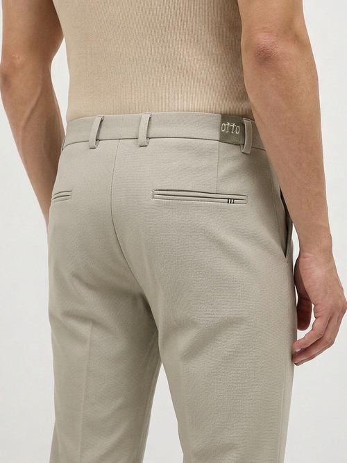 Pista Peach Solid Casual Trousers