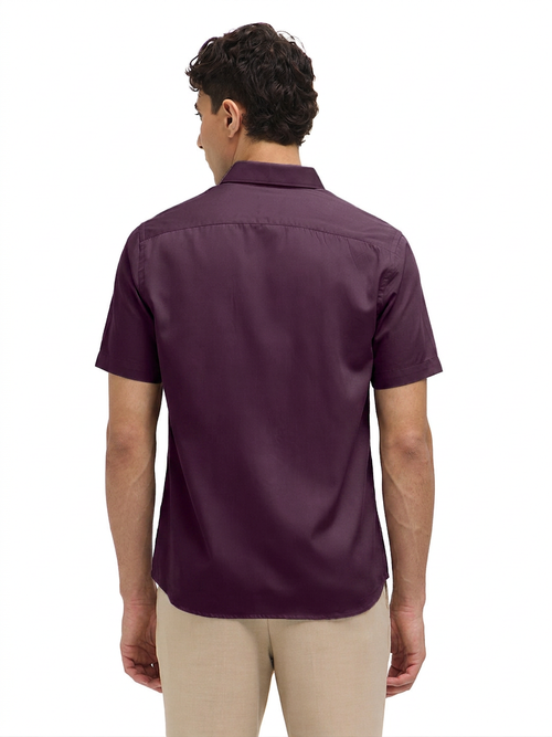 Purple Solid Formal Shirt
