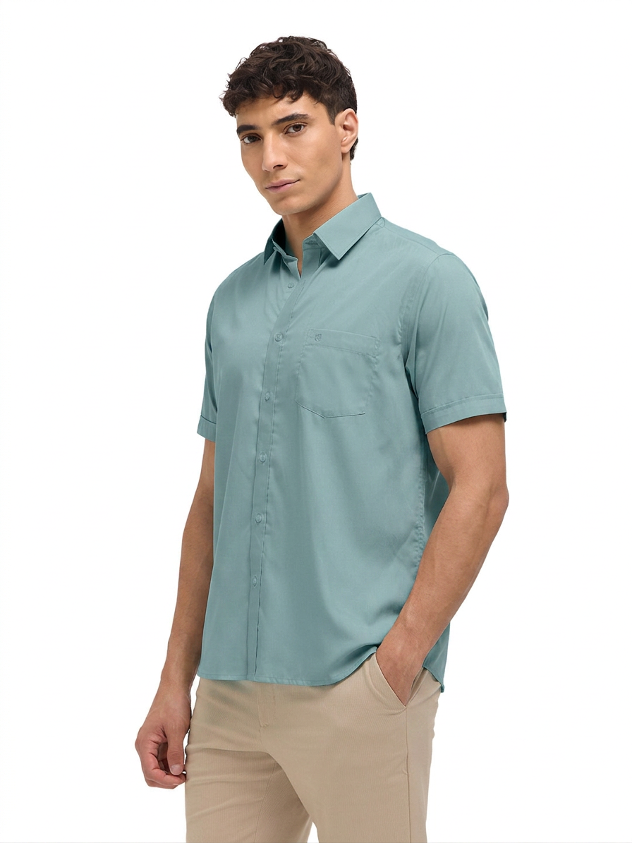 Light Mint Solid Formal Shirt