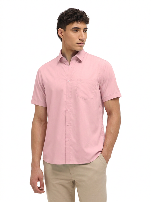 Light Peach Solid Formal Shirt