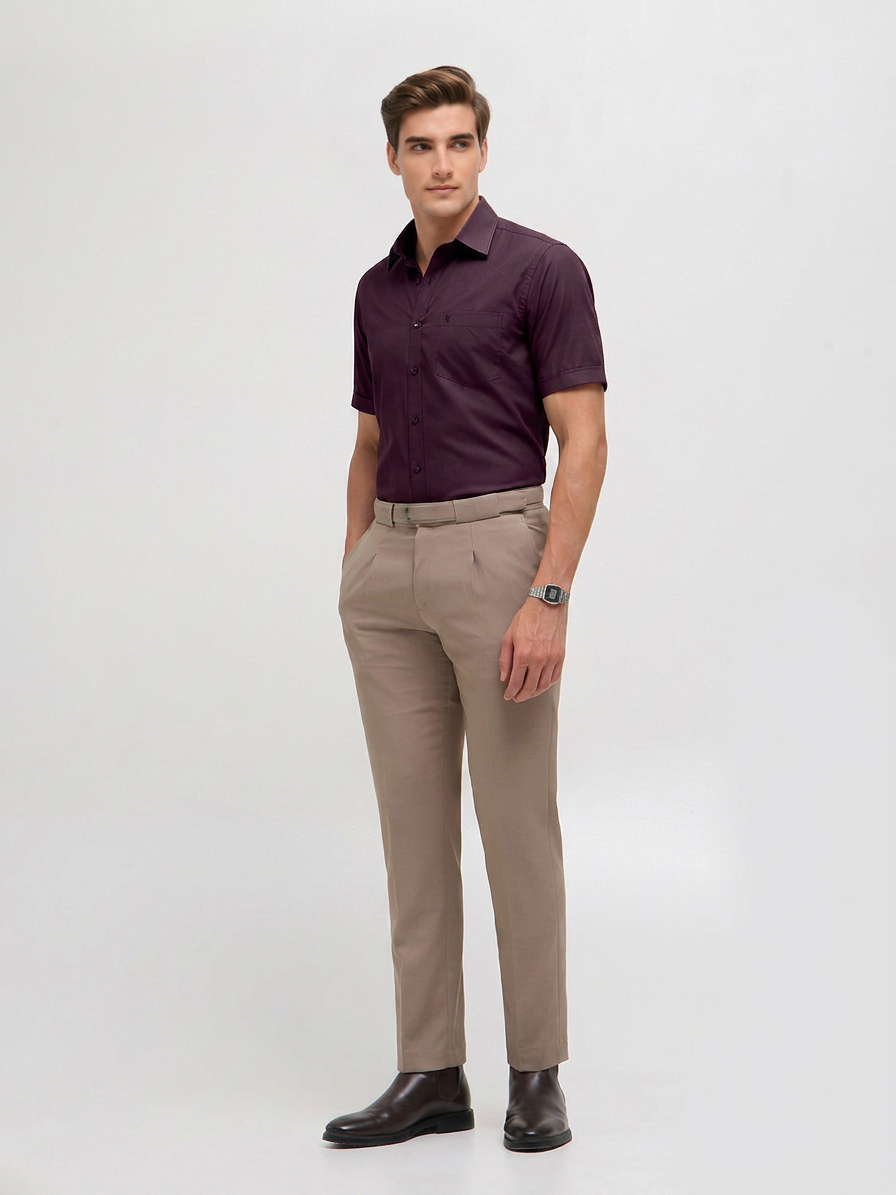 Royal Berry Solid Formal Shirt