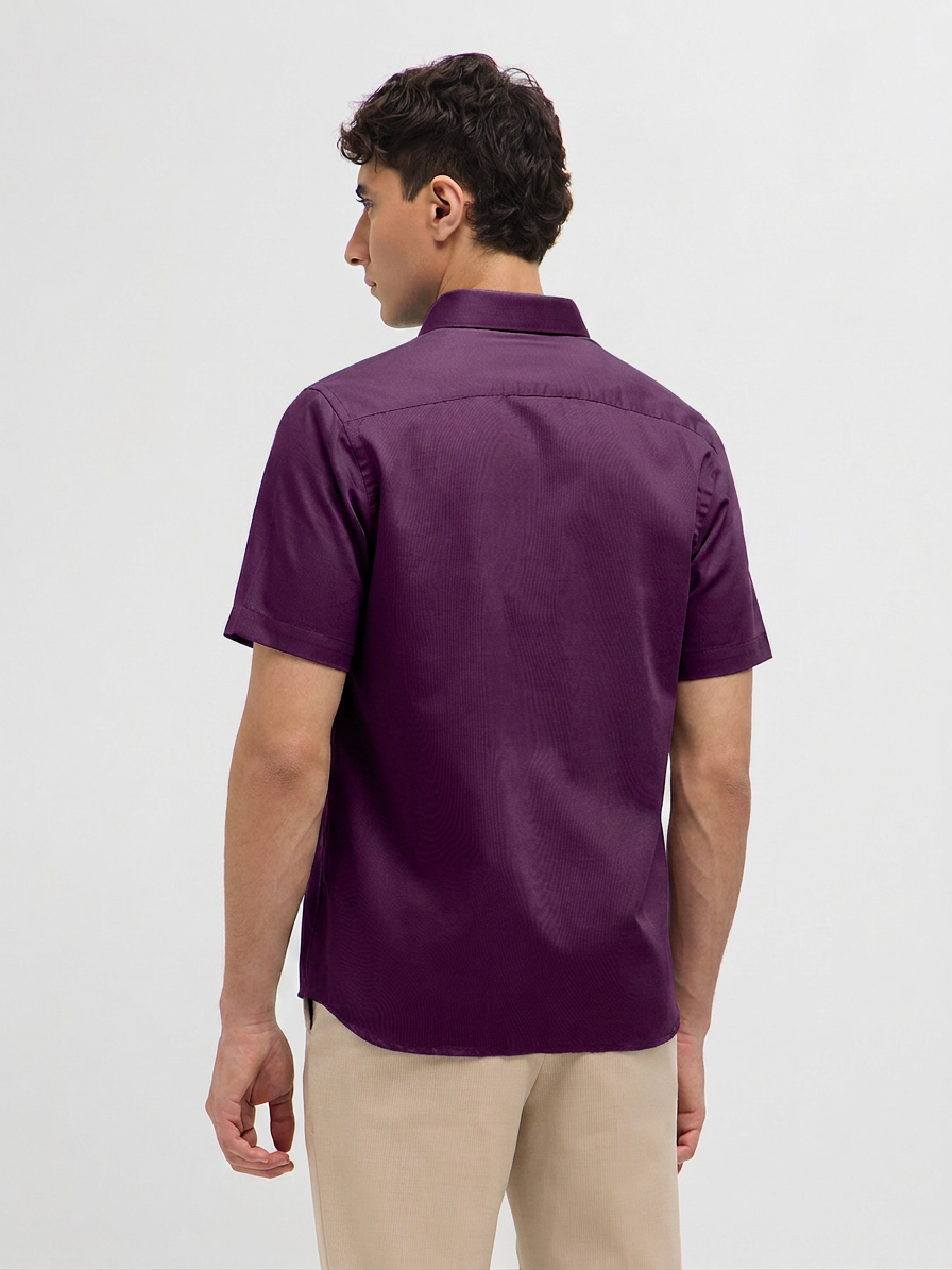 Dusty Purple Solid Formal Shirt