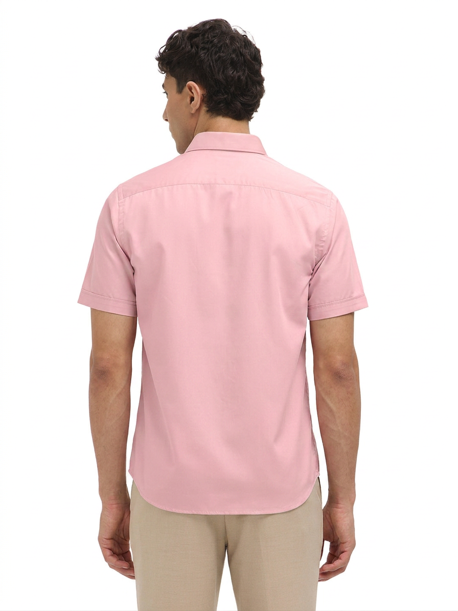 Light Peach Solid Formal Shirt