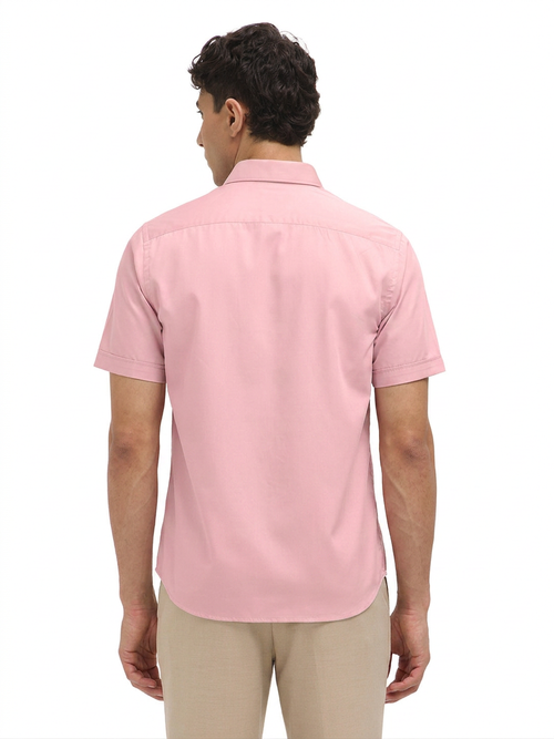 Light Peach Solid Formal Shirt