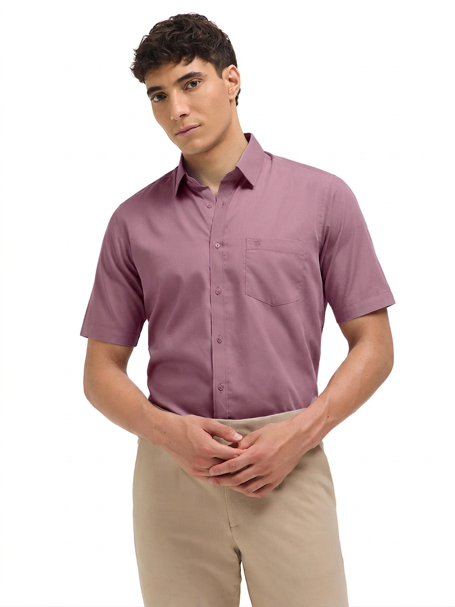 Dusty Pink Solid Formal Shirt