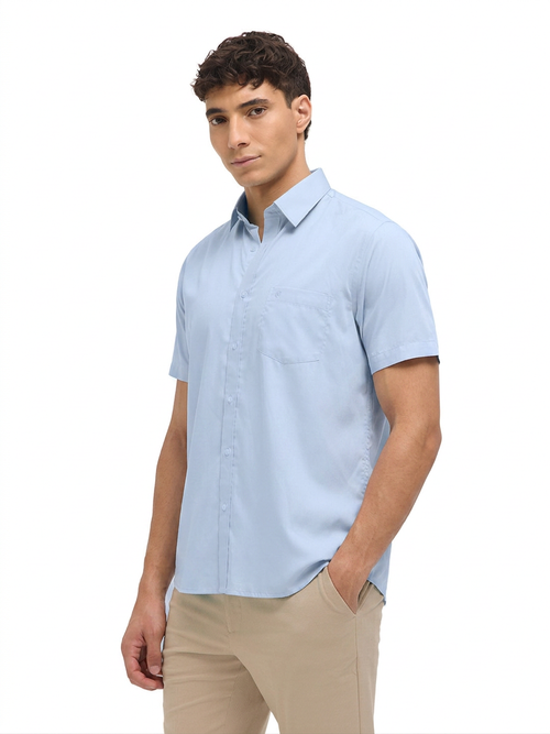 Light Blue Solid Formal Shirt
