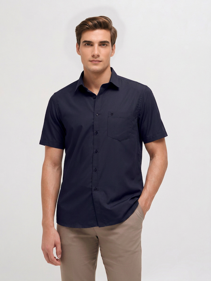 Oxford Blue Solid Formal Shirt