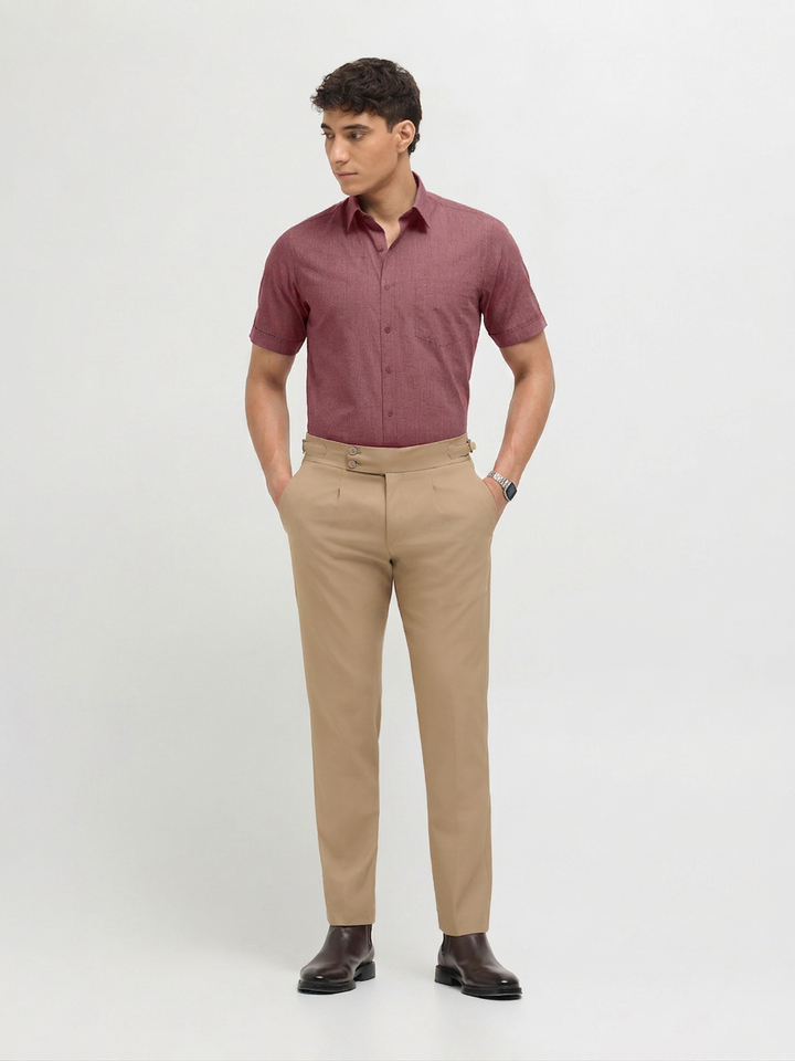 Light Wine Solid Formal Shirt
