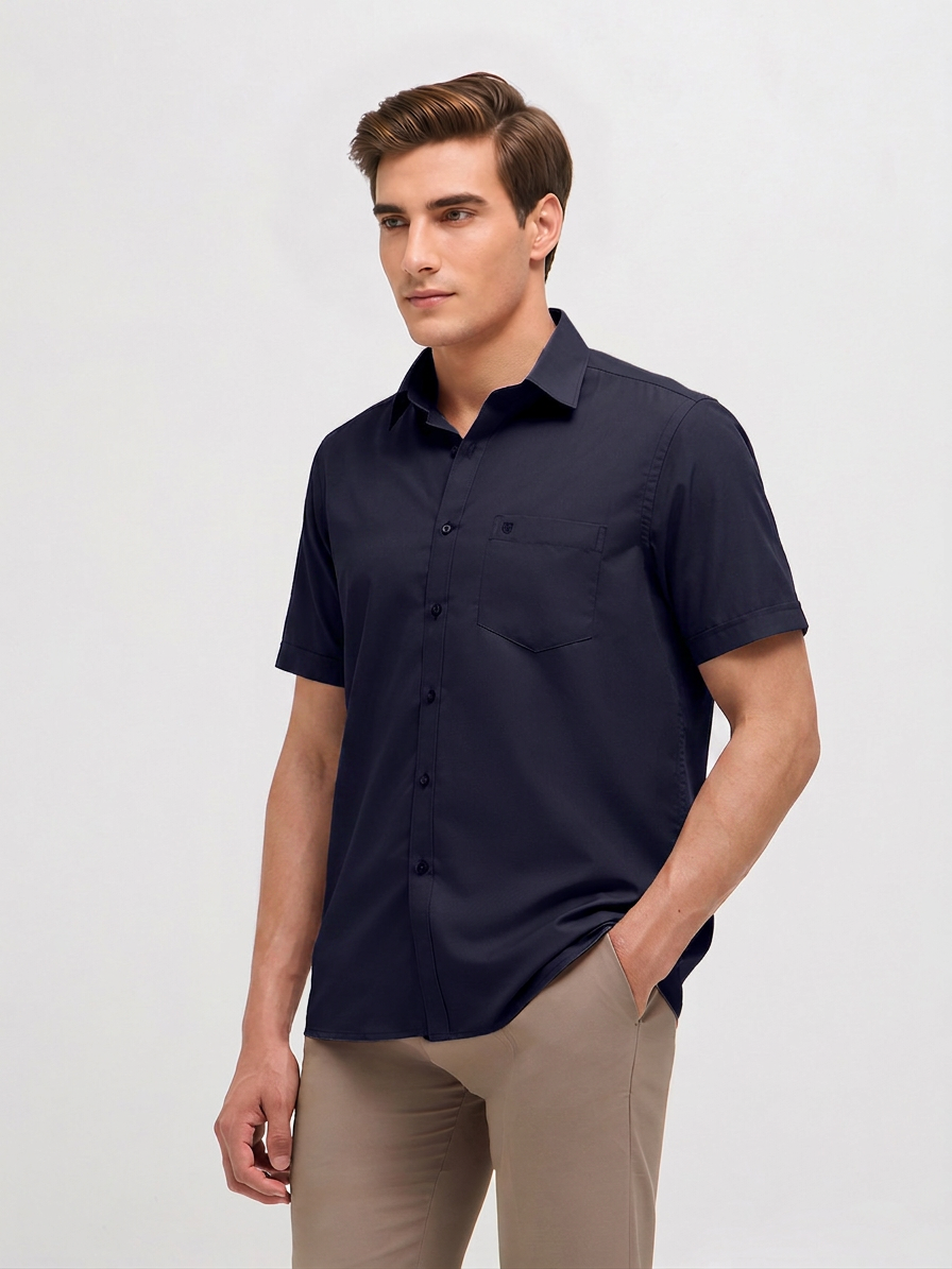 Oxford Blue Solid Formal Shirt