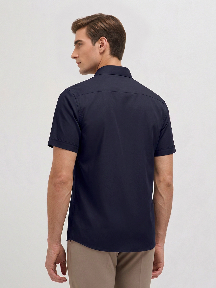 Oxford Blue Solid Formal Shirt