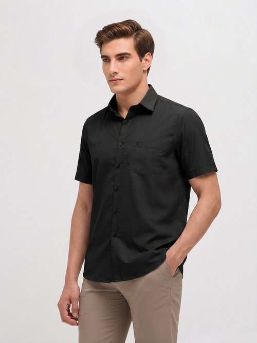 Black Solid Formal Shirt