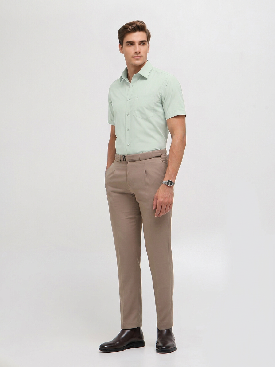Pastel Mint Solid Formal Shirt