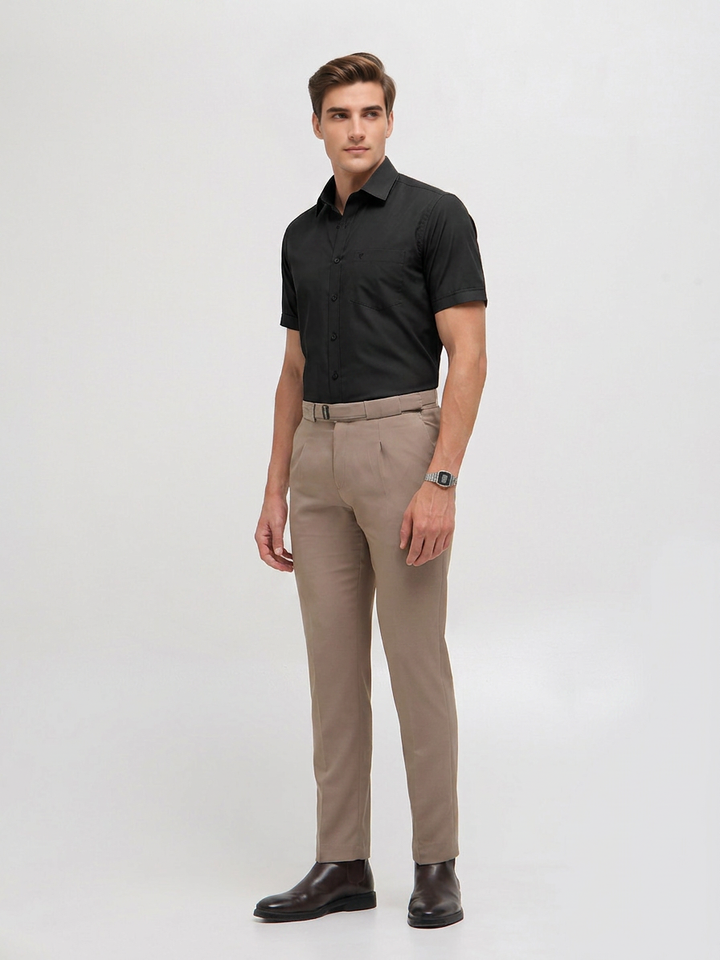 Black Solid Formal Shirt