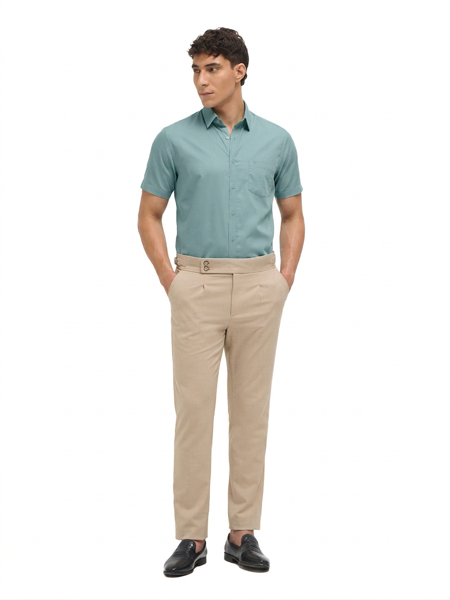 Light Mint Solid Formal Shirt