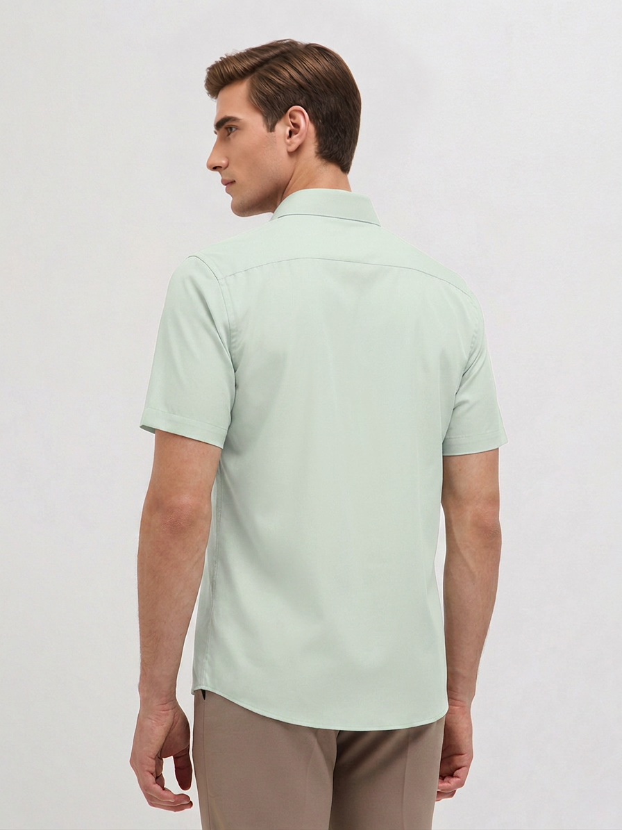 Pastel Mint Solid Formal Shirt