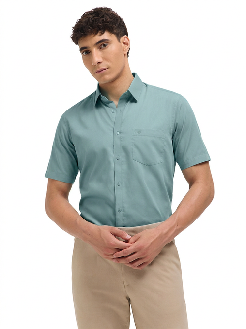 Light Mint Solid Formal Shirt