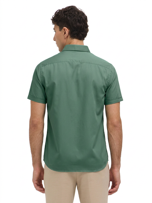Light Green Solid Formal Shirt