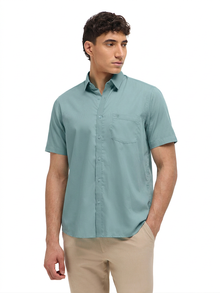 Light Mint Solid Formal Shirt