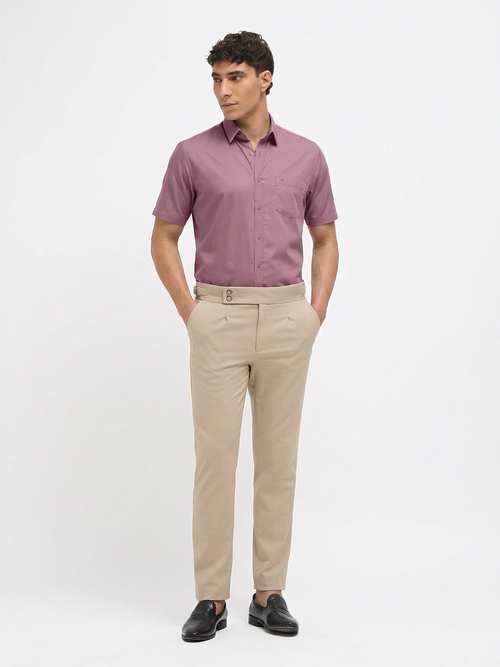 Dusty Pink Solid Formal Shirt