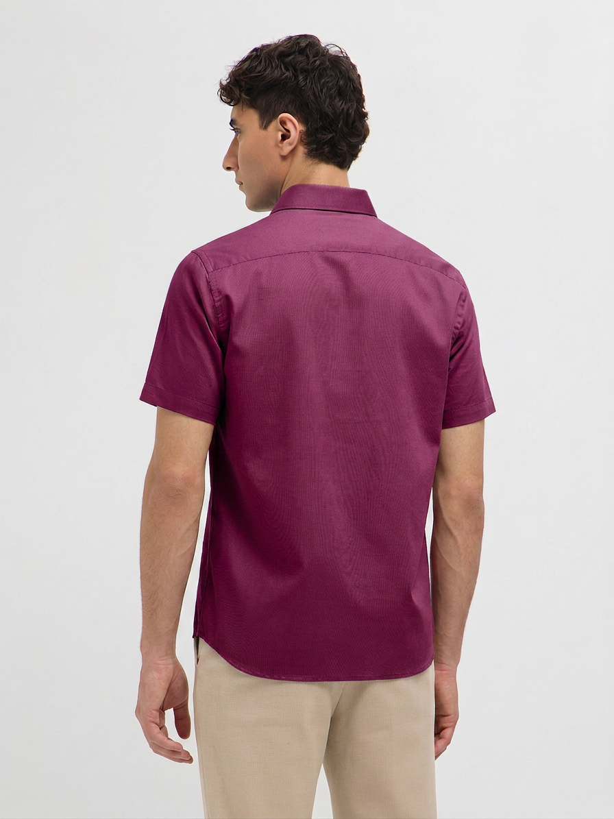 Rasberry Pink Solid Formal Shirt