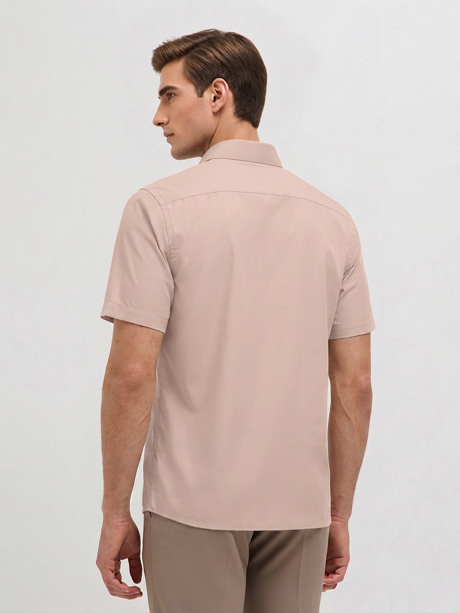 Pale Cream Solid Formal Shirt