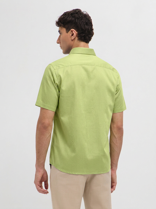 Pastel Green Solid Formal Shirt