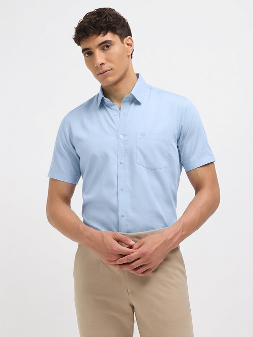 Light Blue Solid Formal Shirt