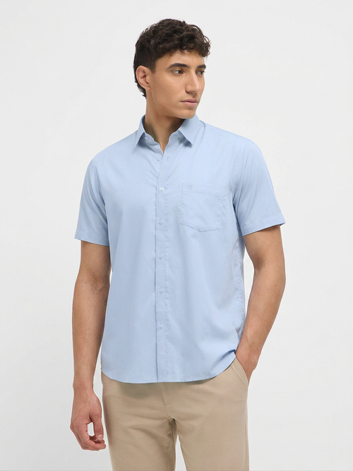 Light Blue Solid Formal Shirt