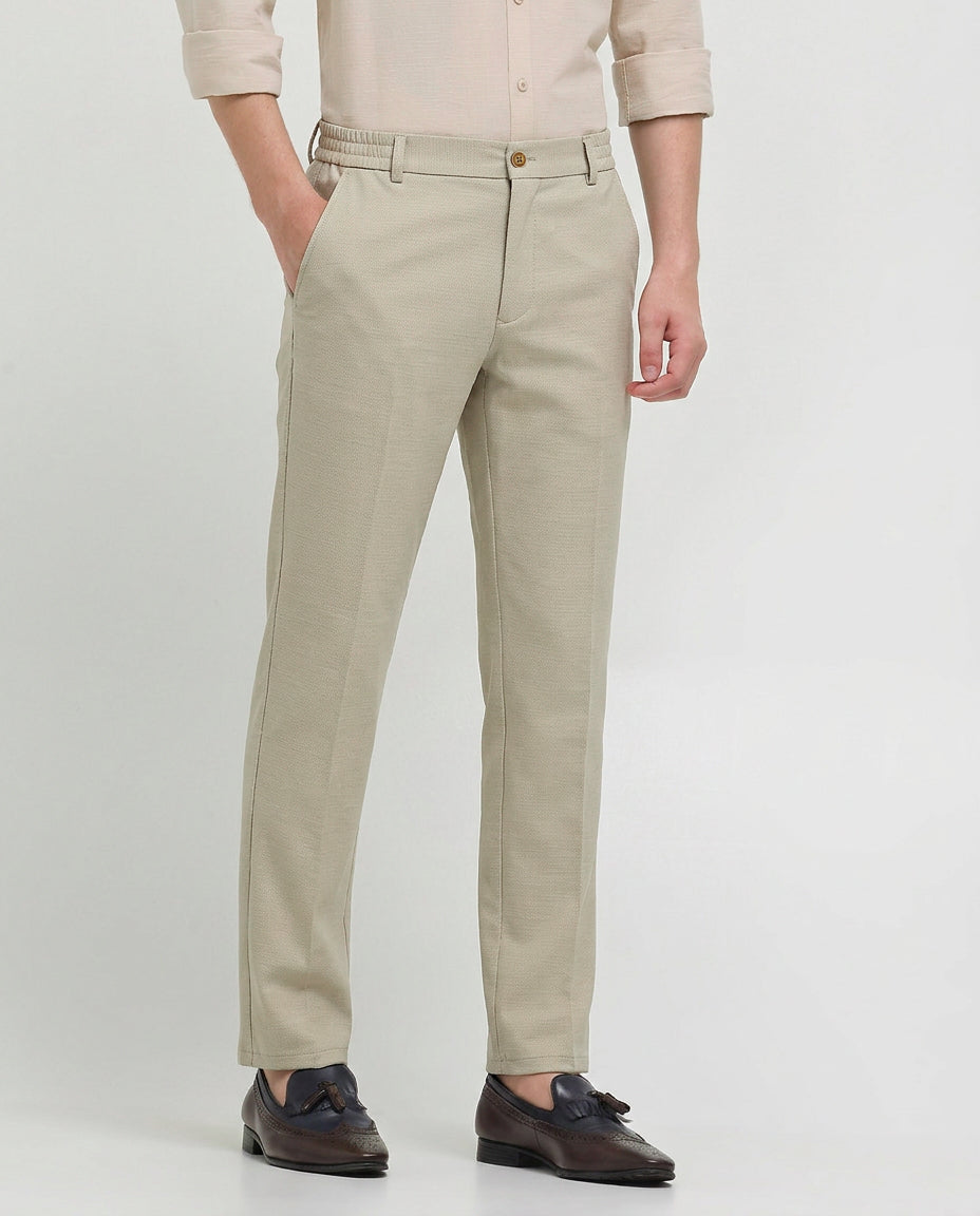 Pista Stone Solid Casual Traveler Trousers