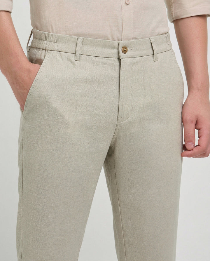 Pista Stone Solid Casual Traveler Trousers