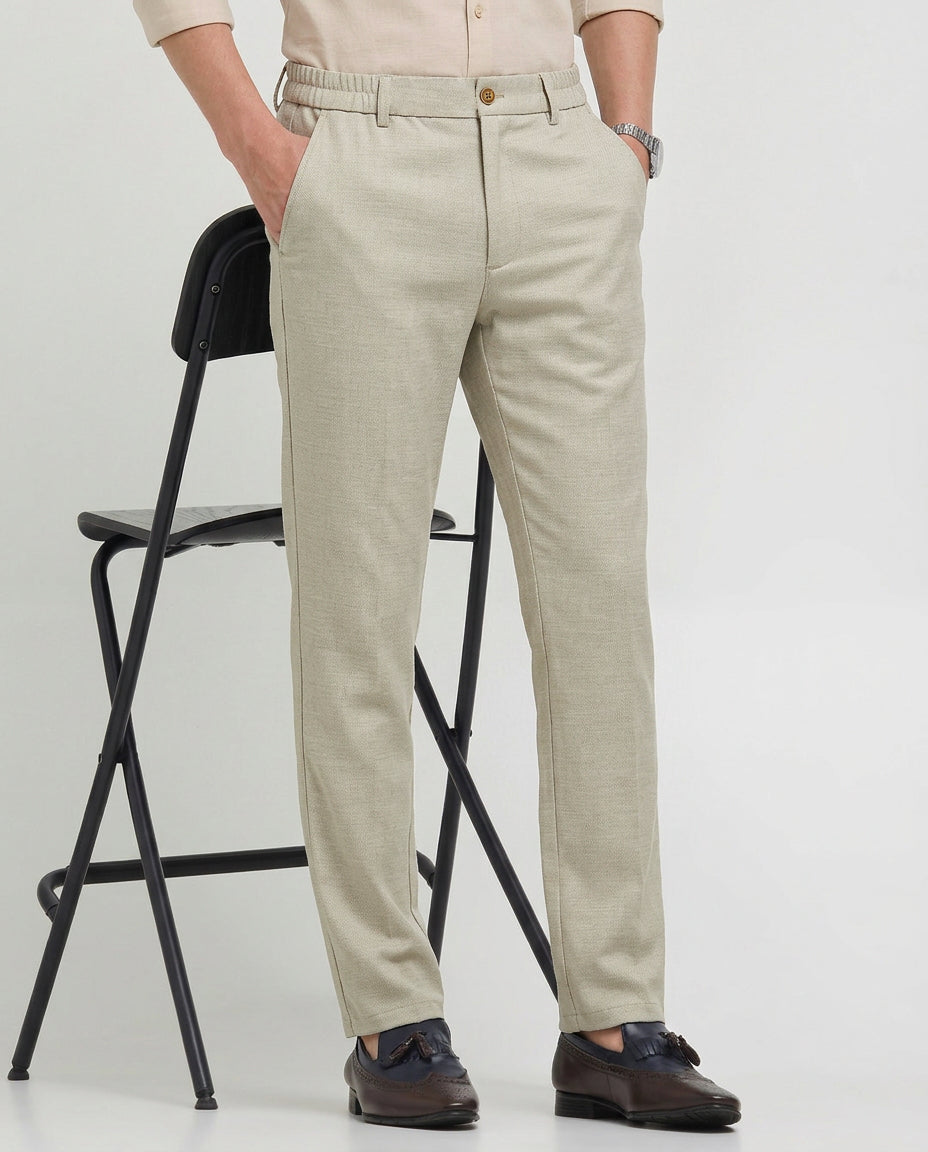 Pista Stone Solid Casual Traveler Trousers
