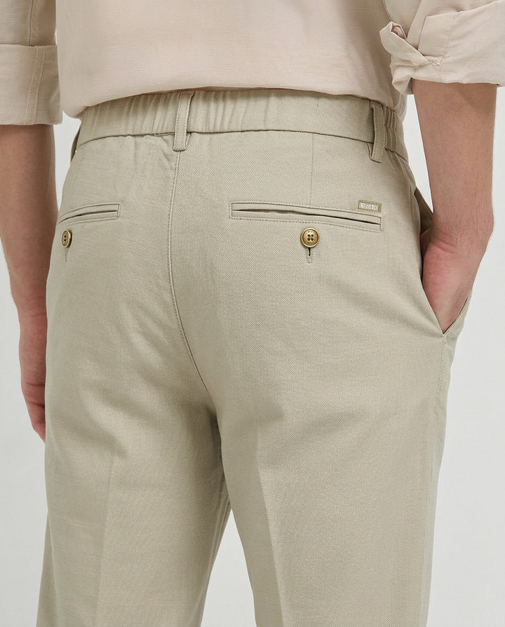 Pista Stone Solid Casual Traveler Trousers