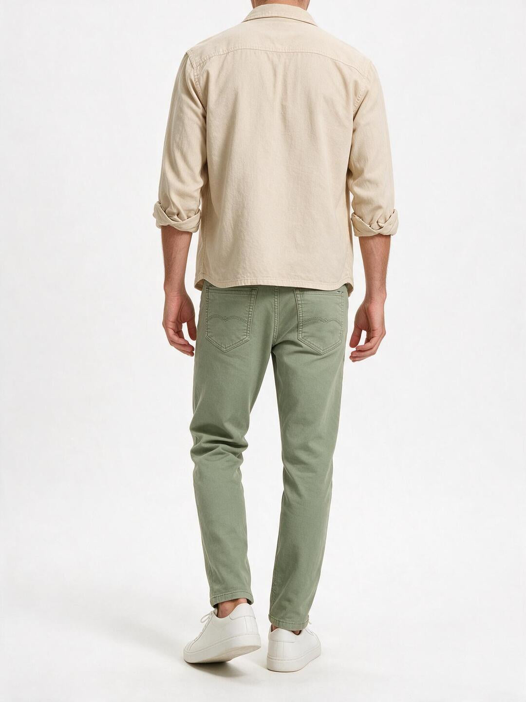 Misty Pista Solid Casual Denim Trousers