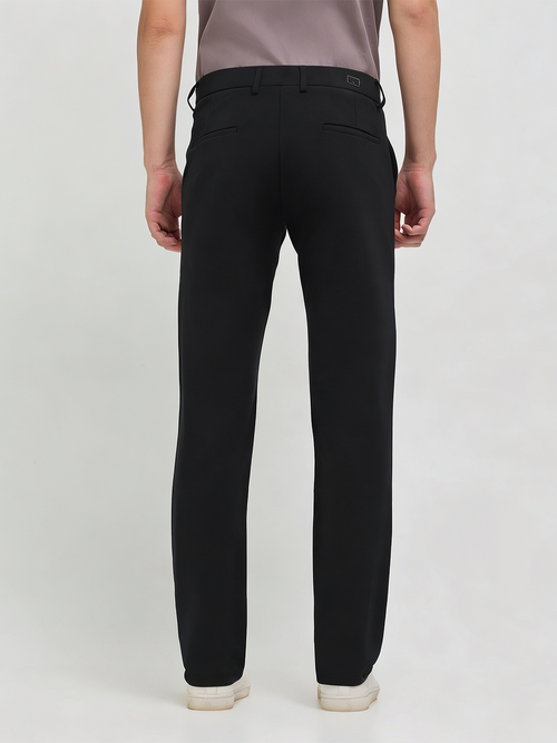 Black Solid Casual Trousers