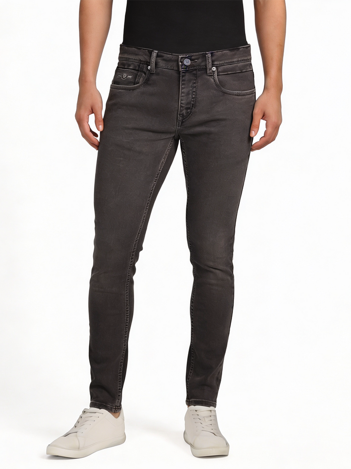 Charcoal Grey Denim Trousers